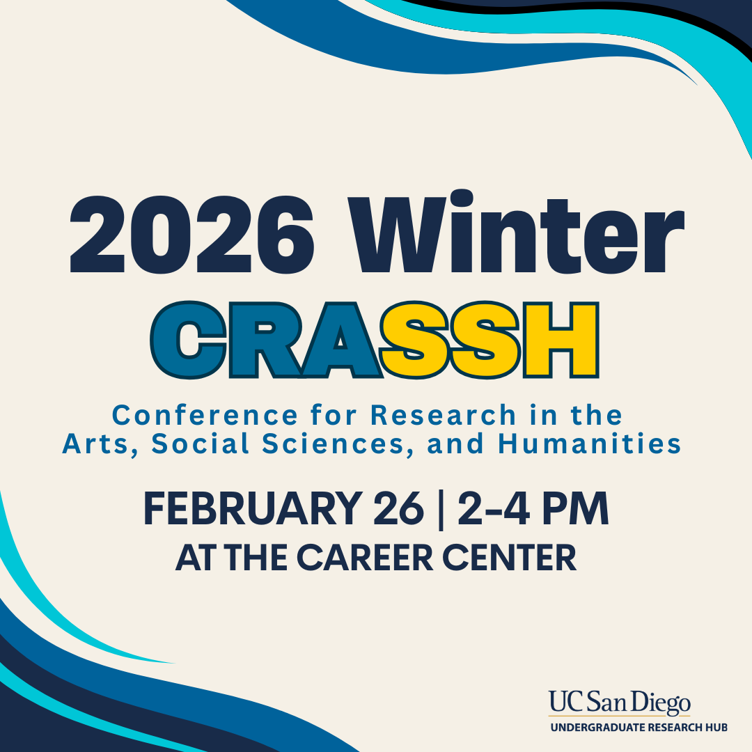 2026 Winter CRASSH title, time, and location with wave graphics
